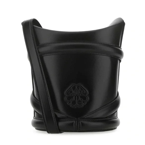 Alexander McQueen The Curve Bucket Bag in Black - Picture 3 of 11